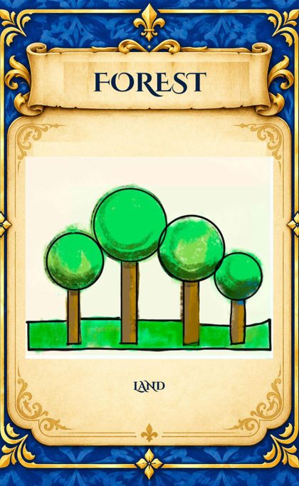 Forest card, a Land card